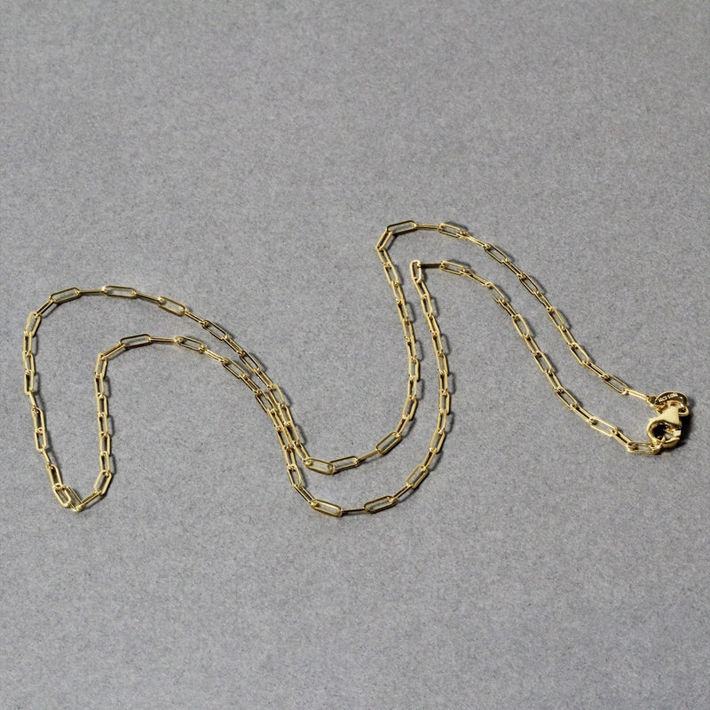 Bids.com 14K Yellow Gold Fine Paperclip Chain (1.5mm) Necklaces Dark Gray 16 / Yellow Gold,18 / Yellow Gold,20 / Yellow Gold,24 / Yellow Gold