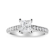 Bids.com 14K White Gold 1 1/5 Cttw 4-Prong Set Princess Diamond Classic Engagement Ring (I1-I2 Color, H-I Clarity) Ring Size 7 Rings White Smoke 5 / White.Gold,8 / White.Gold,6 / White.Gold,9 / White.Gold,7 / White.Gold