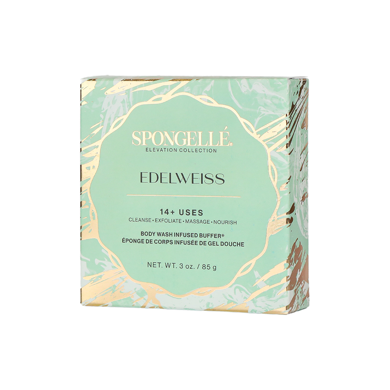 Spongellé Edelweiss | Elevation Boxed Flower Body Wash Infused Buffer Gray