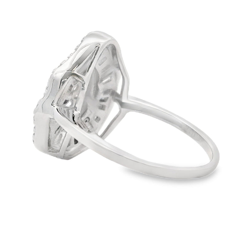 Bids.com Cubic Zirconium Ring Sterling Silver Rings White Smoke 5.0