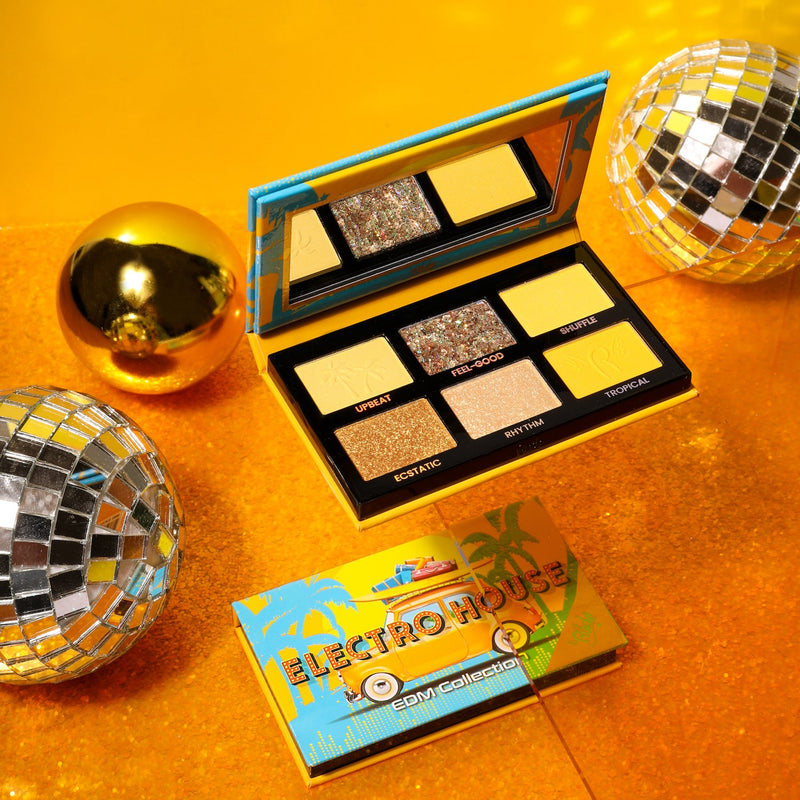 Rude Cosmetics EDM Collection Palette Eyeshadow Palette Dark Orange Trap,Dubstep,Electro House,Hard Style,Future Bass,Trance