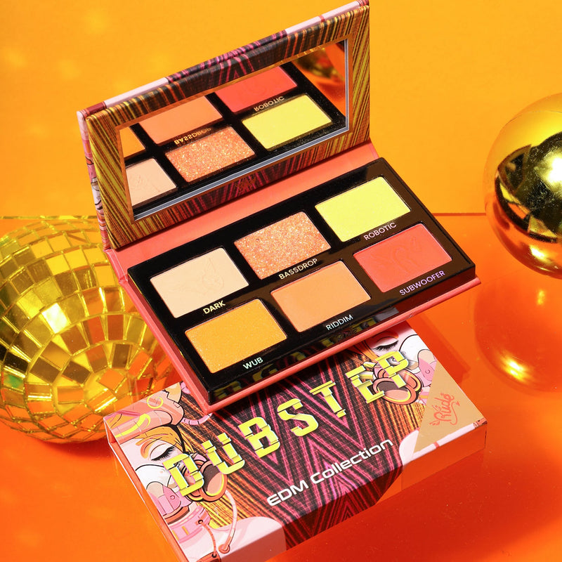 Rude Cosmetics EDM Collection Palette Eyeshadow Palette Goldenrod Trap,Dubstep,Electro House,Hard Style,Future Bass,Trance