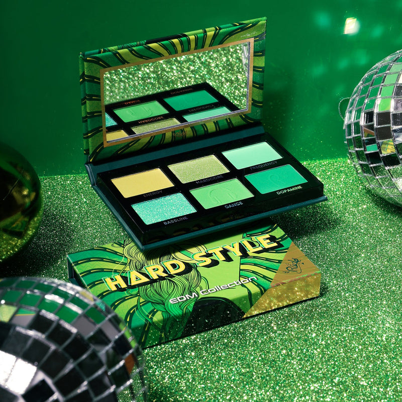 Rude Cosmetics EDM Collection Palette Eyeshadow Palette Dark Green Trap,Dubstep,Electro House,Hard Style,Future Bass,Trance