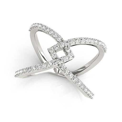 Bids.com 14k White Gold Fancy Entwined Design Diamond Ring (1/2 cttw) Rings White Smoke 3 / White Gold,3.5 / White Gold,4 / White Gold,4.5 / White Gold,5 / White Gold,5.5 / White Gold,6 / White Gold,6.5 / White Gold,7 / White Gold,7.5 / White Gold,8 / White Gold,8.5 / White Gold,9 / White Gold