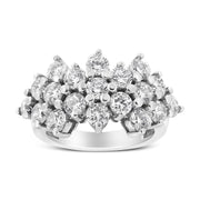 Bids.com 14K White Gold 4.0 Cttw Diamond Multi Row Scatter Band Ring (I-J Color, I1-I2 Clarity) - Size 7 Rings White Smoke 7 / White.Gold,9 / White.Gold,6 / White.Gold,8 / White.Gold