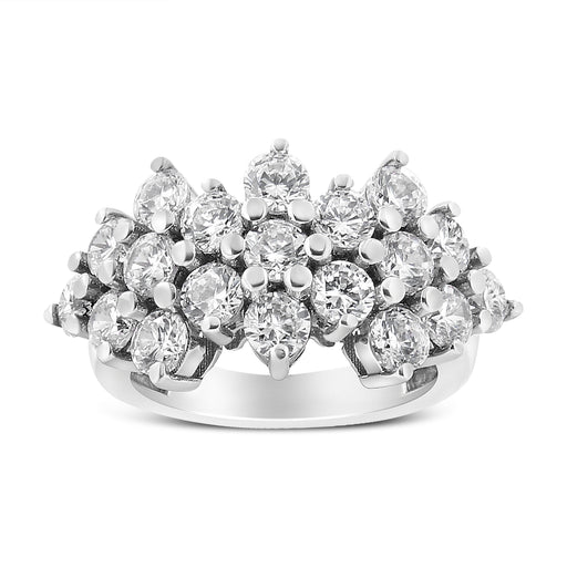 Bids.com 14K White Gold 4.0 Cttw Diamond Multi Row Scatter Band Ring (I-J Color, I1-I2 Clarity) - Size 7 Rings White Smoke 7 / White.Gold,9 / White.Gold,6 / White.Gold,8 / White.Gold
