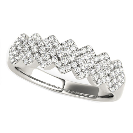 Bids.com Diamond Studded Wide Multi-Diagonal Pattern Ring in 14k White Gold (5/8 cttw) Rings White Smoke 3 / White Gold,3.5 / White Gold,4 / White Gold,4.5 / White Gold,5 / White Gold,5.5 / White Gold,6 / White Gold,6.5 / White Gold,7 / White Gold,7.5 / White Gold,8 / White Gold,8.5 / White Gold,9 / White Gold
