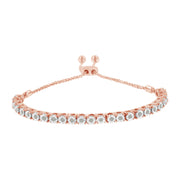 Bids.com 10K Yellow Gold over .925 Sterling Silver 1/4 Cttw Miracle-Set Diamond 4â€-10â€ Adjustable Bolo Tennis Bracelet (I-J Color, I3 Clarity) Bracelets White Smoke White.Sterling Silver / 7,Rose.Sterling Silver / 0.25,Yellow.Sterling Silver / 0.25
