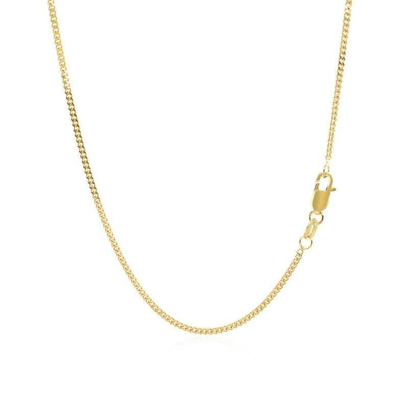 Bids.com 14k Yellow Gold Gourmette Chain 1.5mm Necklaces White Smoke 16 / Yellow Gold,18 / Yellow Gold,20 / Yellow Gold,24 / Yellow Gold