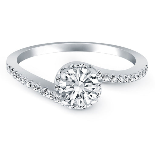 Bids.com 14k White Gold Bypass Swirl Diamond Halo Engagement Ring Rings White Smoke 4 / White Gold,4.5 / White Gold,5 / White Gold,5.5 / White Gold,6 / White Gold,6.5 / White Gold,7 / White Gold,7.5 / White Gold,8 / White Gold,8.5 / White Gold,9 / White Gold