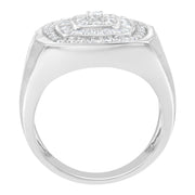 Bids.com 14K White Gold Men's 1 CTTW Diamond Band Ring Rings White Smoke 10 / White.Gold,10.5 / White.Gold,9.5 / White.Gold