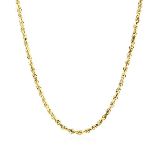 Bids.com 2.25mm 10k Yellow Gold Solid Diamond Cut Rope Chain Necklaces White Smoke 16 / Yellow Gold,18 / Yellow Gold,20 / Yellow Gold,22 / Yellow Gold,24 / Yellow Gold,30 / Yellow Gold,One / Yellow Gold