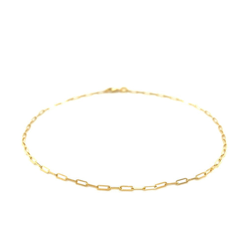 Bids.com 14K Yellow Gold Fine Paperclip Anklet (1.5mm) Accessories White Smoke 10 / Yellow Gold