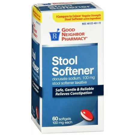 Good Neighbor Pharmacy GNP Stool Softener 100mg 60 Softgels Medicine & Drugs White Smoke