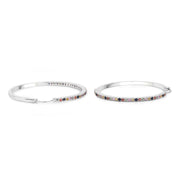 Bids.com 2.24 Carat Genuine Multi Sapphire .925 Sterling Silver Earrings Earrings White Smoke