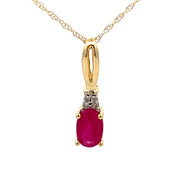Bids.com .02ct Ruby Diamond Fashion Pendants 10KT Yellow Gold Pendants White Smoke 18