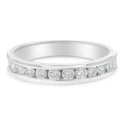 Bids.com IGI Certified 1/2 Cttw Round Brilliant Cut Diamond 18K White Gold Channel Set Eternity Style Wedding Band Ring (H-I Color, I1-I2 Clarity) - Size 7 Rings White Smoke 7 / White.Gold,9 / White.Gold,8.5 / White.Gold,8 / White.Gold,7.5 / White.Gold,6.5 / White.Gold,6 / White.Gold,5.5 / White.Gold,5 / White.Gold
