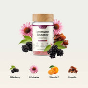 Snap Supplements Elderberry Gummies Immune Booster Misty Rose