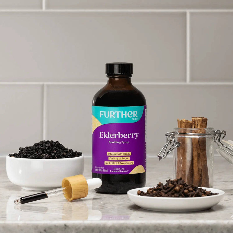 Further Food Elderberry Soothing Syrup Immunity Gray 1 Pack,2 Pack,3 Pack