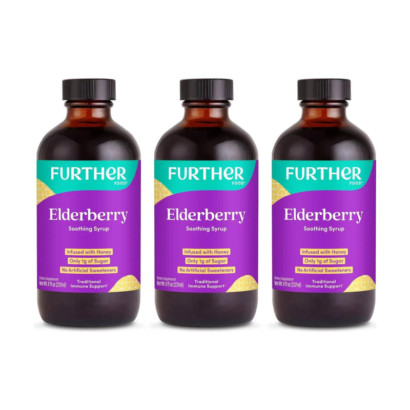 Further Food Elderberry Soothing Syrup Immunity Dark Orchid 3 Pack
