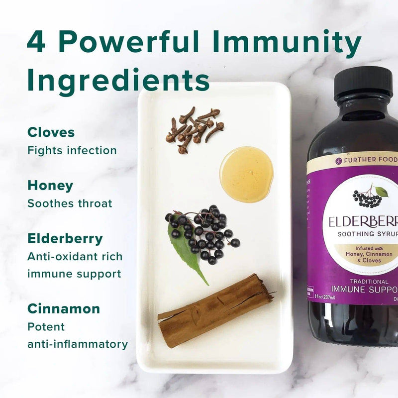 Further Food Elderberry Soothing Syrup Immunity Dark Slate Gray 1 Pack,2 Pack,3 Pack