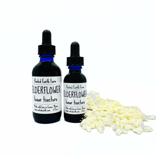 Rooted Earth Farm + Apothecary Elderflower Tincture Tinctures + Capsules White Smoke 1 oz,2 oz