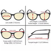 eyekeeper.com Oval Blue Light Blocking Eyeglassess BC1904-BB60 Eyeglasses White Smoke Black / without magnification,Grey / without magnification