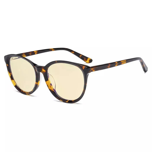 eyekeeper.com Oval Blue Light Blocking Eyeglassess BC1904-BB60 Eyeglasses White Smoke Black / without magnification,Grey / without magnification