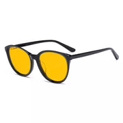 eyekeeper.com Oval Blue Light Blocking Eyeglassess BC1904-BB90 Eyeglasses White Smoke Black / without magnification