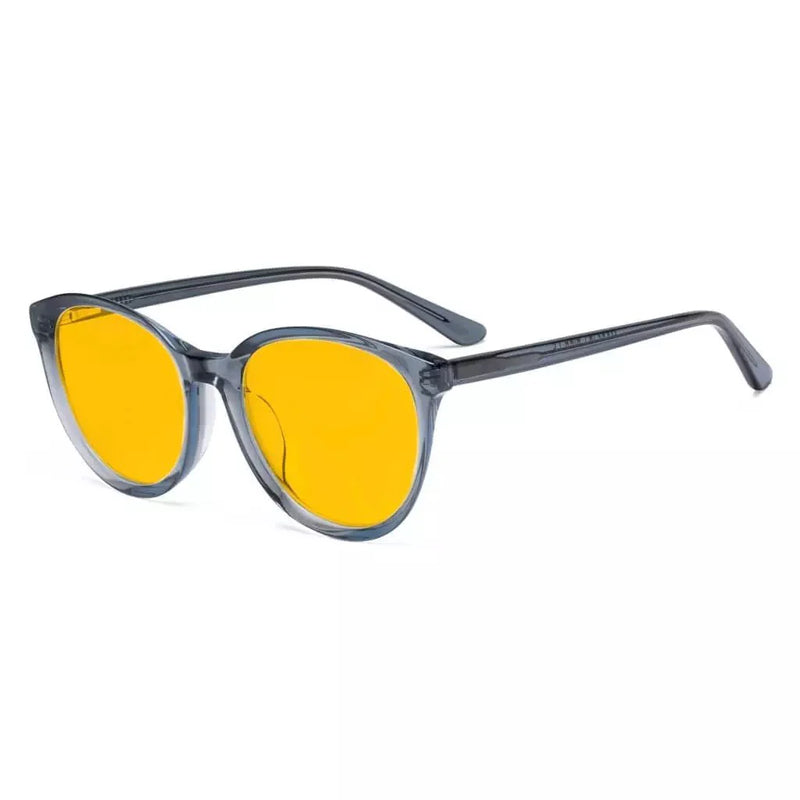 eyekeeper.com Oval Blue Light Blocking Eyeglassess BC1904-BB90 Eyeglasses White Smoke Grey / without magnification