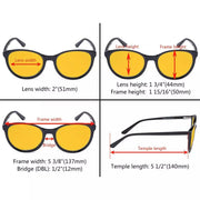 eyekeeper.com Oval Blue Light Blocking Eyeglassess BC1904-BB90 Eyeglasses White Smoke Black / without magnification,Grey / without magnification