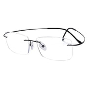 eyekeeper.com Rimless Reading Glasses Rectangle Readers R1509 Eyeglasses White Smoke Black / without magnification,Black / +0.50,Black / +0.75,Black / +1.00,Black / +1.25,Black / +1.50,Black / +1.75,Black / +2.00,Black / +2.25,Black / +2.50,Black / +2.75,Black / +3.00