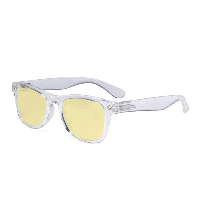 eyekeeper.com Square Blue Light Blocking Eyeglasses TMS027 Eyeglasses White Smoke Clear / without magnification