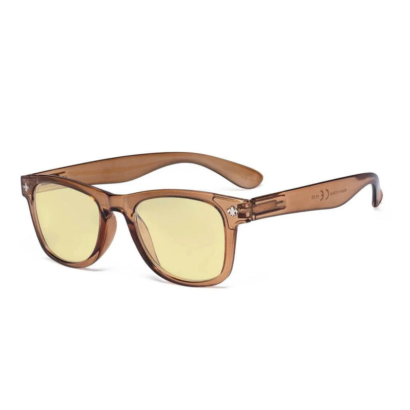 eyekeeper.com Square Blue Light Blocking Eyeglasses TMS027 Eyeglasses White Smoke Champagne / without magnification