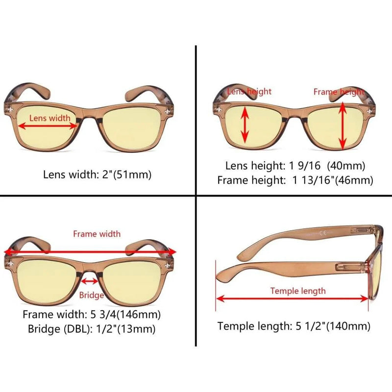 eyekeeper.com Square Blue Light Blocking Eyeglasses TMS027 Eyeglasses White Smoke Black / without magnification,Champagne / without magnification,Clear / without magnification,Grey / without magnification,Yellow / without magnification