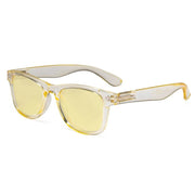 eyekeeper.com Square Blue Light Blocking Eyeglasses TMS027 Eyeglasses White Smoke Yellow / without magnification