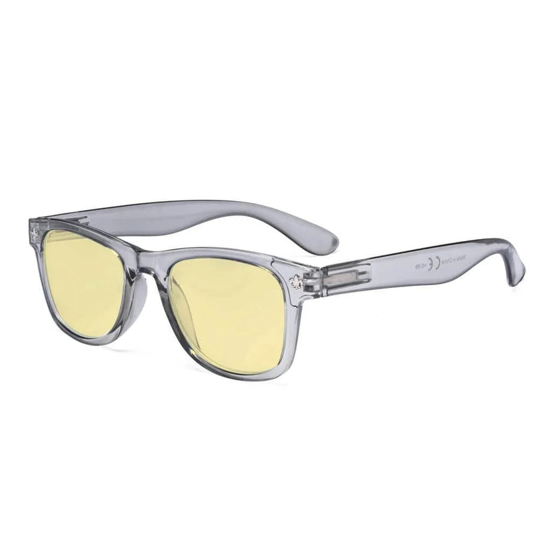 eyekeeper.com Square Blue Light Blocking Eyeglasses TMS027 Eyeglasses White Smoke Grey / without magnification