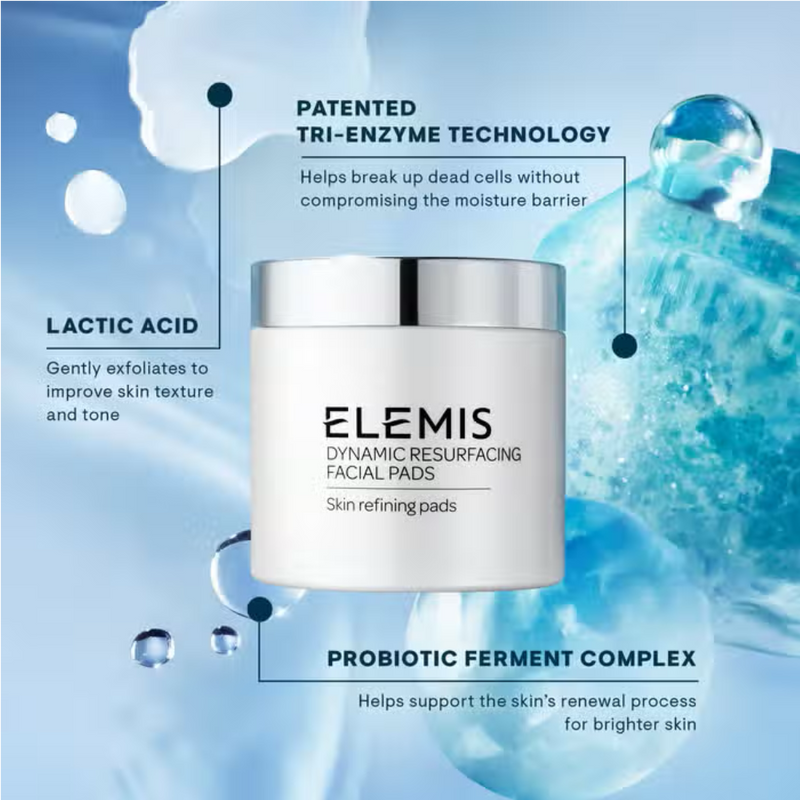 Nava Beauty Elemis Dynamic Resurfacing Facial Pads 60pk Light Blue