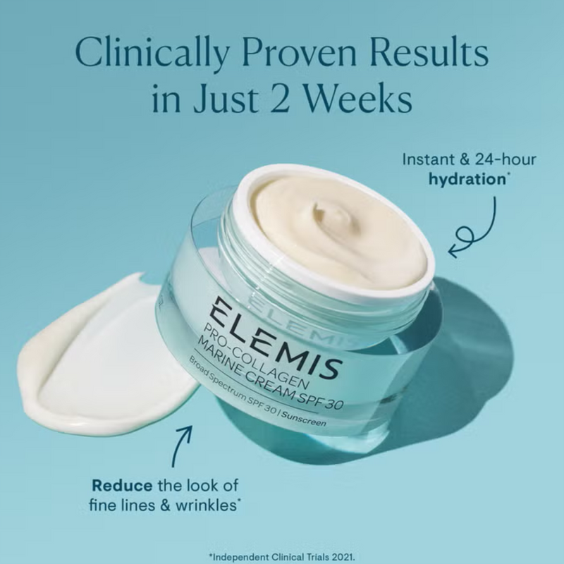Nava Beauty Elemis Pro-Collagen Marine Cream SPF 30 50 ml Light Blue