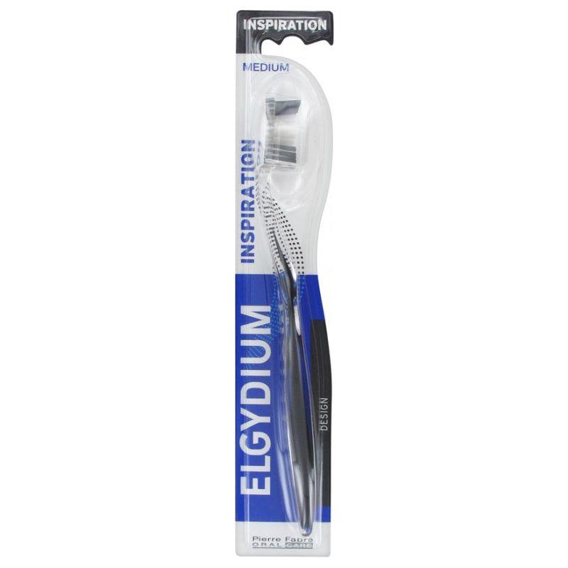 Elgydium Elgydium Inspiratin Medium Toothbrush - Black Medium Toothbrush Dark Slate Blue