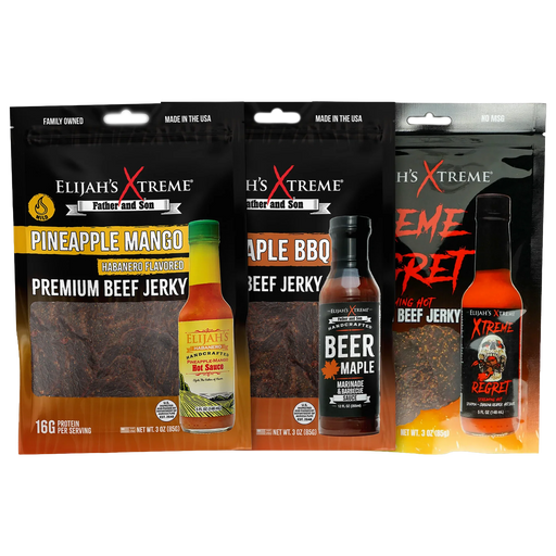 Elijah's Xtreme Beef Jerky Trio Pack Beef Jerky Black