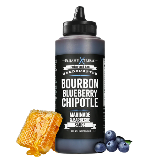 Elijah's Xtreme Bourbon Blueberry Chipotle BBQ Sauce & Marinade BBQ Sauce Black
