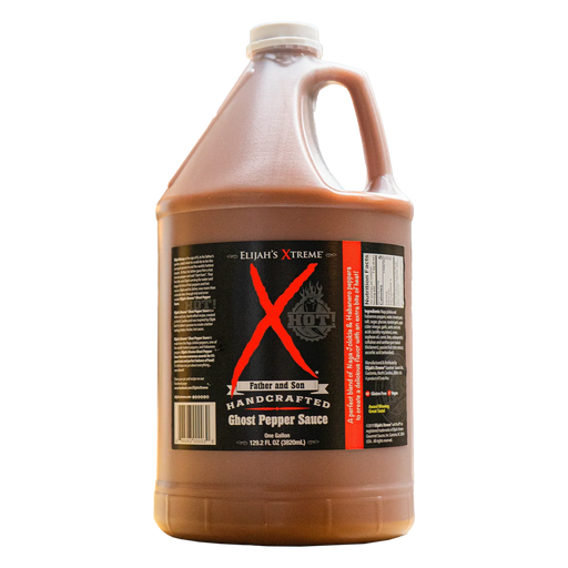 Elijah's Xtreme Ghost Pepper Hot Sauce Gallon (128oz) Hot Sauce Black