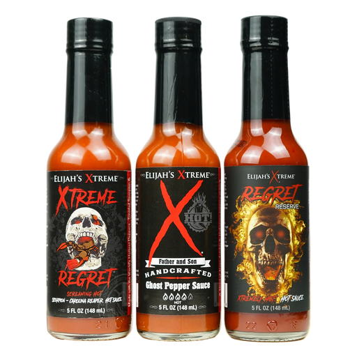 Elijah's Xtreme XTREME TRIO 2.0 HOT SAUCE VARIETY PACK Hot Sauce Black