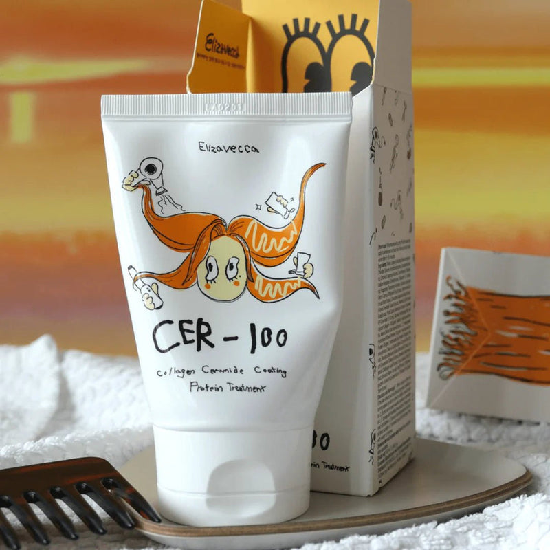 AsiaBeautyMall Elizavecca CER-100 Collagen Ceramide Coating Protein Treatment Hair Treatment Gray