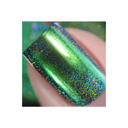 UberChic Beauty Chameleon Holographic Nail Powder: Emerald Isle Powder Dim Gray