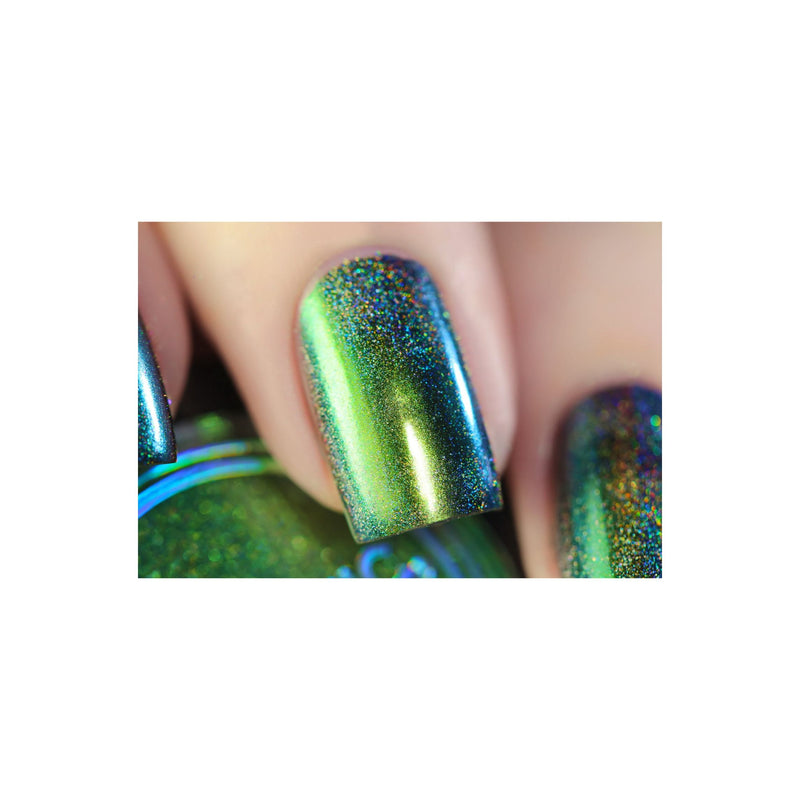 UberChic Beauty Chameleon Holographic Nail Powder: Emerald Isle Powder Tan