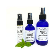 Rooted Earth Farm + Apothecary Awake Yoga Mat Spray Yoga Mat Sprays White Smoke 1 oz,2 oz,4 oz