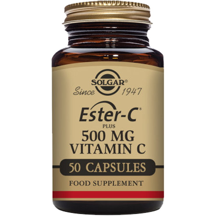 SOLGAR Solgar Ester-C Plus 500 mg Vitamin C 45 Capsules - 5 Oz Vitamin C Supplement Dark Khaki