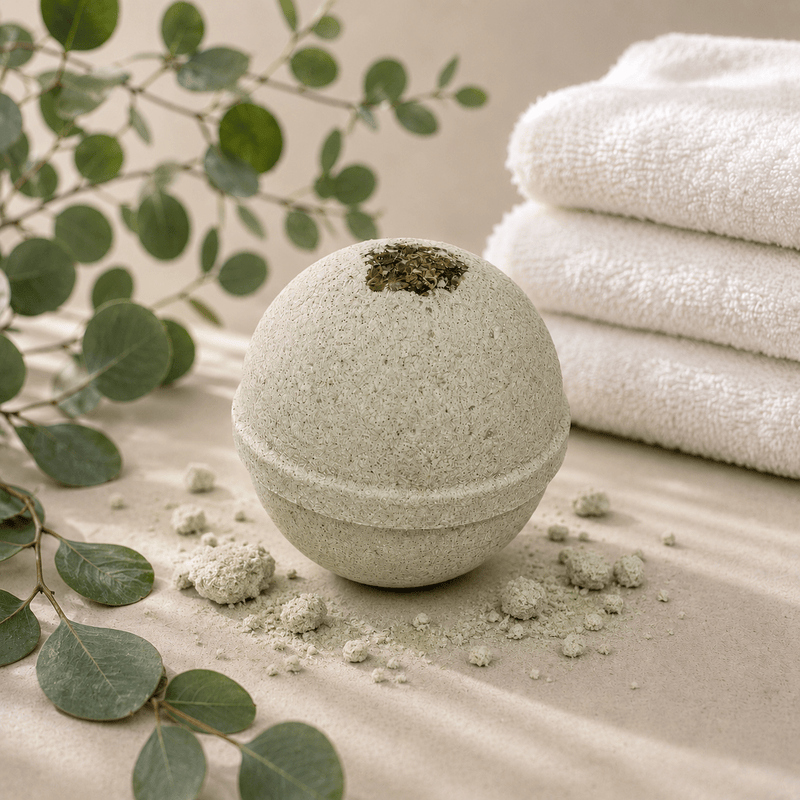 P R I N C I P L E Eucalyptus Essential Oil Bath Bomb Bath Dark Gray